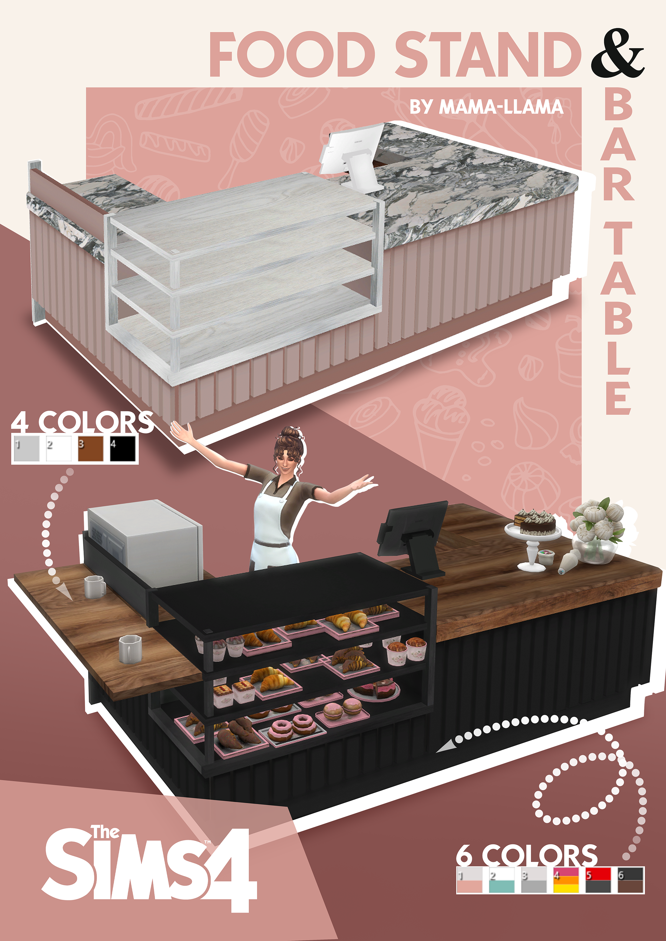 Functional food stand + bar table