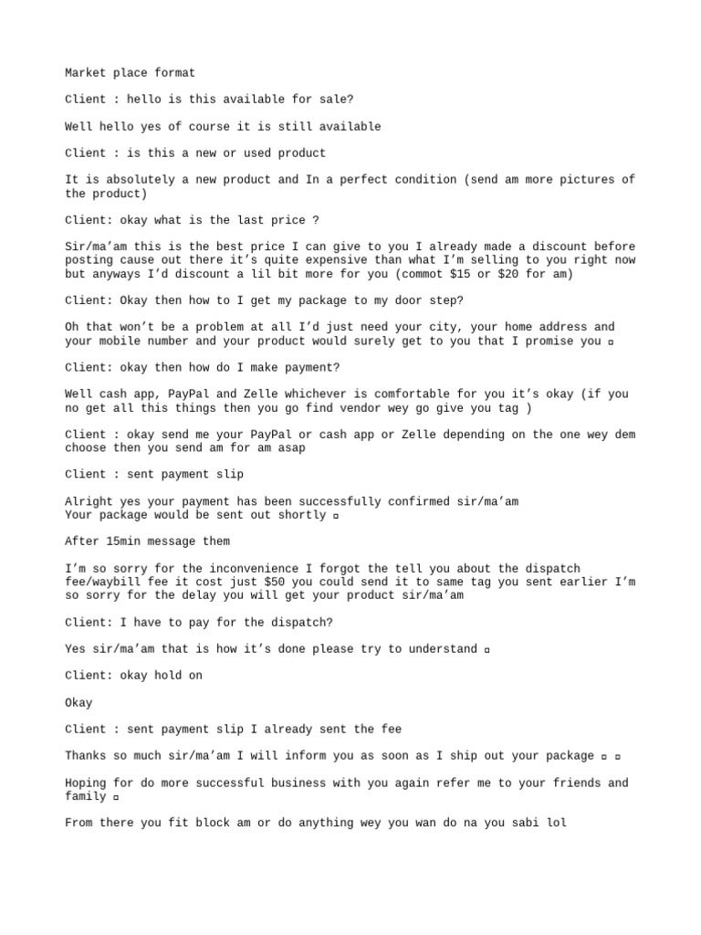 Facebook Marketplace Format | PDF | Career & Growth | Finance & Money Management